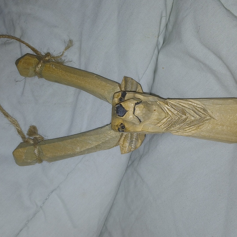 Carved Wooden Deer Ornament